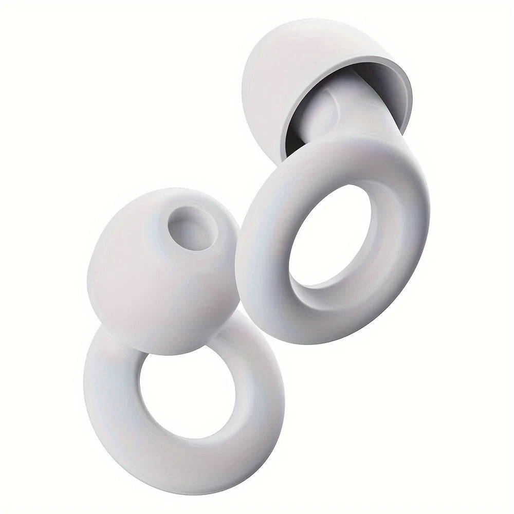 Soft earplugs, suitable for sleep, swimming, traveling and bathing - ergonomically designed earplugs that fit comfortably Qme White