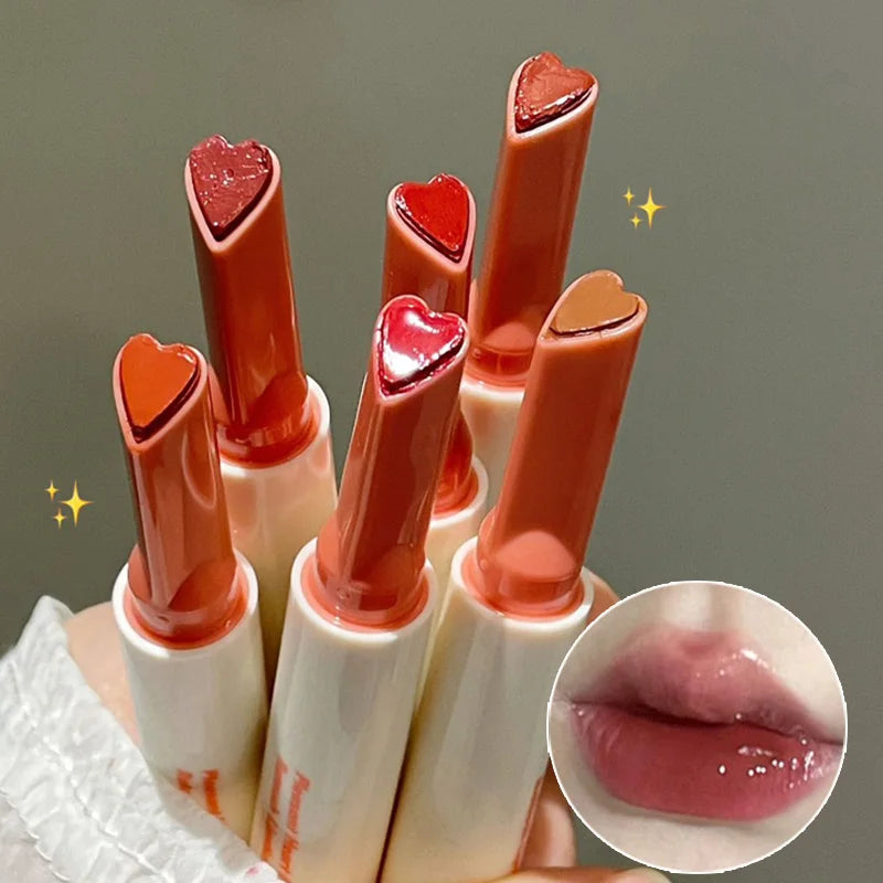 Crystal Honey Solid Lip Glaze Nude Rose Brown Plumping Lip Gloss Moisturising Jelly Tinted Lip Balm Hydrating Black Tea Lipstick Qme