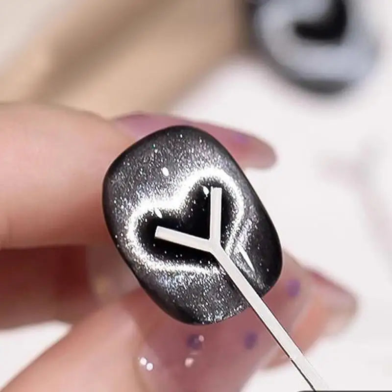Y-shaped Nail Magnet Tool Creating Heart Ingot Patterns Cat Eye Art Qme
