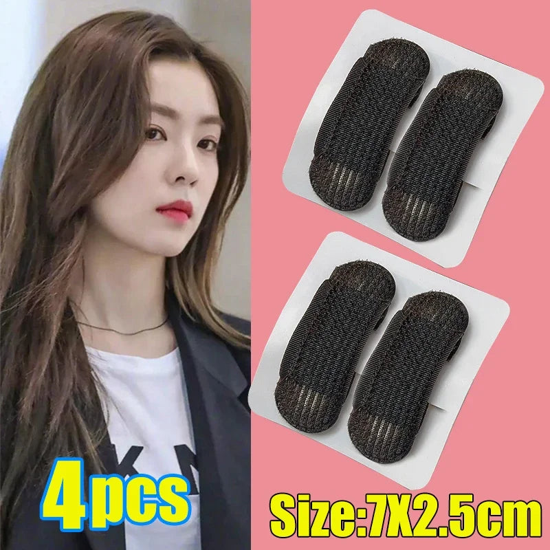 8/4/2PCS Puff Hair Head Cushion Hair Clips Invisible Volume Hair Base Fluffy Sponge Clip Bun DIY Hair Styling Tool for Women Qme Coffee-4pcs