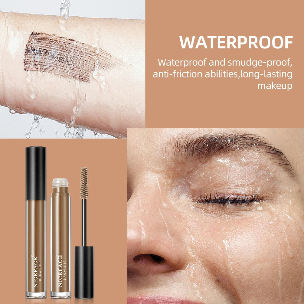 QIBEST Eyebrow Cream Enhancers Coffee Brown Paint Eyebrows Gel Waterproof Long-lasting Eyebrow Pomade Tint Cosmetics For Women Qme