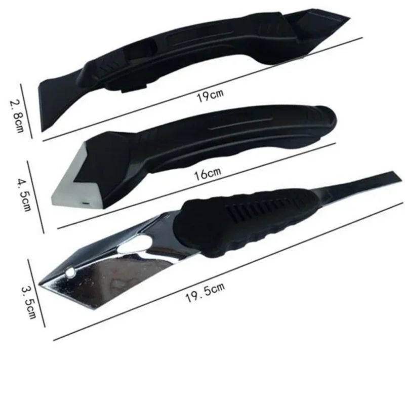 Silicone Scraper Caulking Grout Tool Sealant Finishing Cleaning Qme