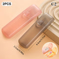2 4 Lids Mini Toothpick Holder Portable Swab Storage Box Travel Qme C2