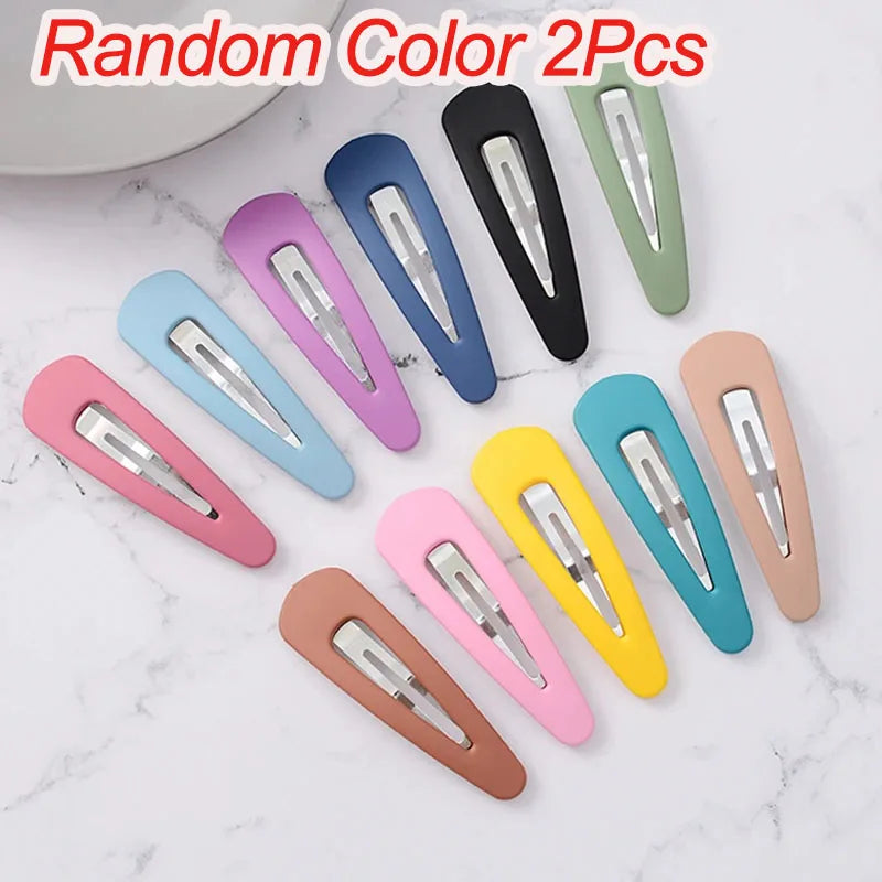 2Pcs/Set Cute Candy Colors Dripping Hairpins BB Clip Girls Children Hair Pin Barrette Accessories Women Kids Hairgrip Headdress Qme Random Color 2Pcs