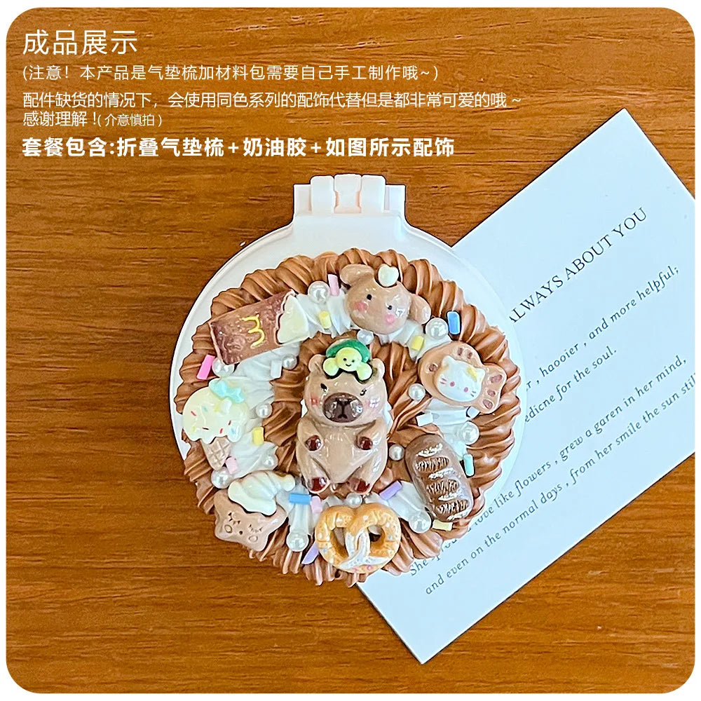Hello Kitty Kuromi DIY Cream-colored Air-cushion Comb Materials Qme 29