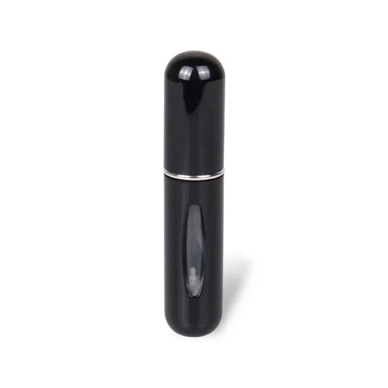 5ml Portable Perfume Travel Spray Bottle Atomizer Refillable Bottom Filled Empty Perfume Sprayer Cosmetic Containers Atomizer Qme 5ml-Bright Black