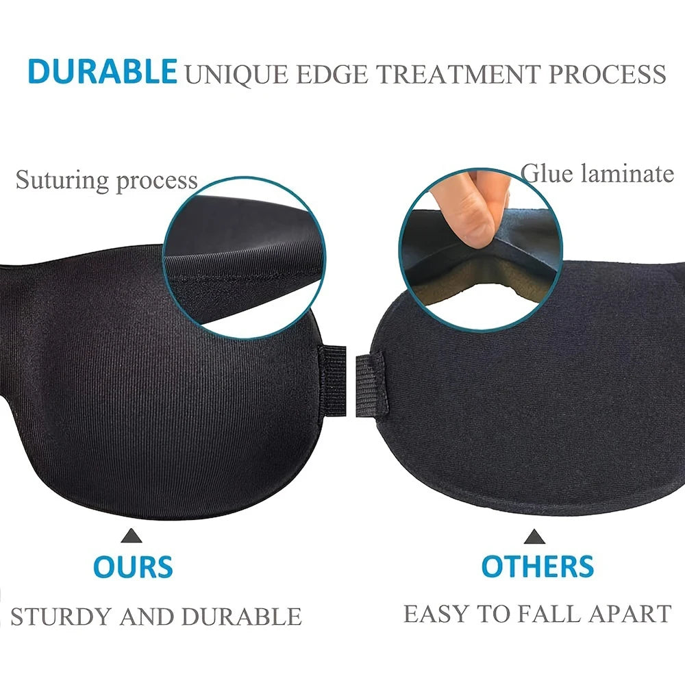 3D Sleeping Eye Mask Shading Breathable Eye Cover Natural Sleeping Eye Mask Memory Foam Block Night Mask Blindfold for Sleep Qme