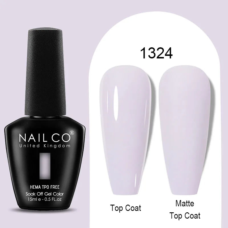 Nailco Jelly Gel Nail Polish Transparent Varnishes 44 Colors Red Pink