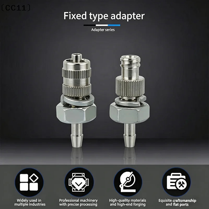 Tracheal Connector Luer Lock Adapter Fitting Dispenser Nickel Plated Qme