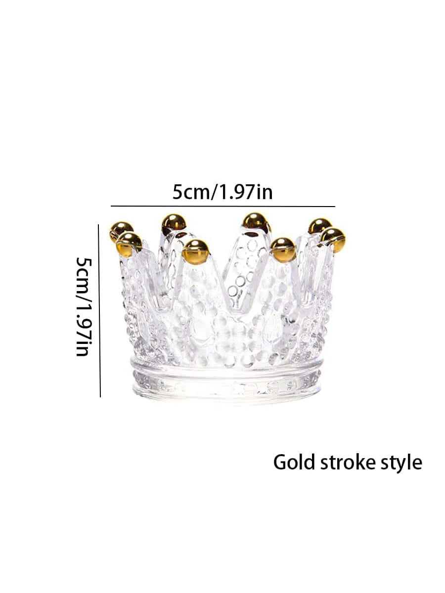 Crystal Glass Crown Beauty Storage Box Mini Can Store Necklaces Qme