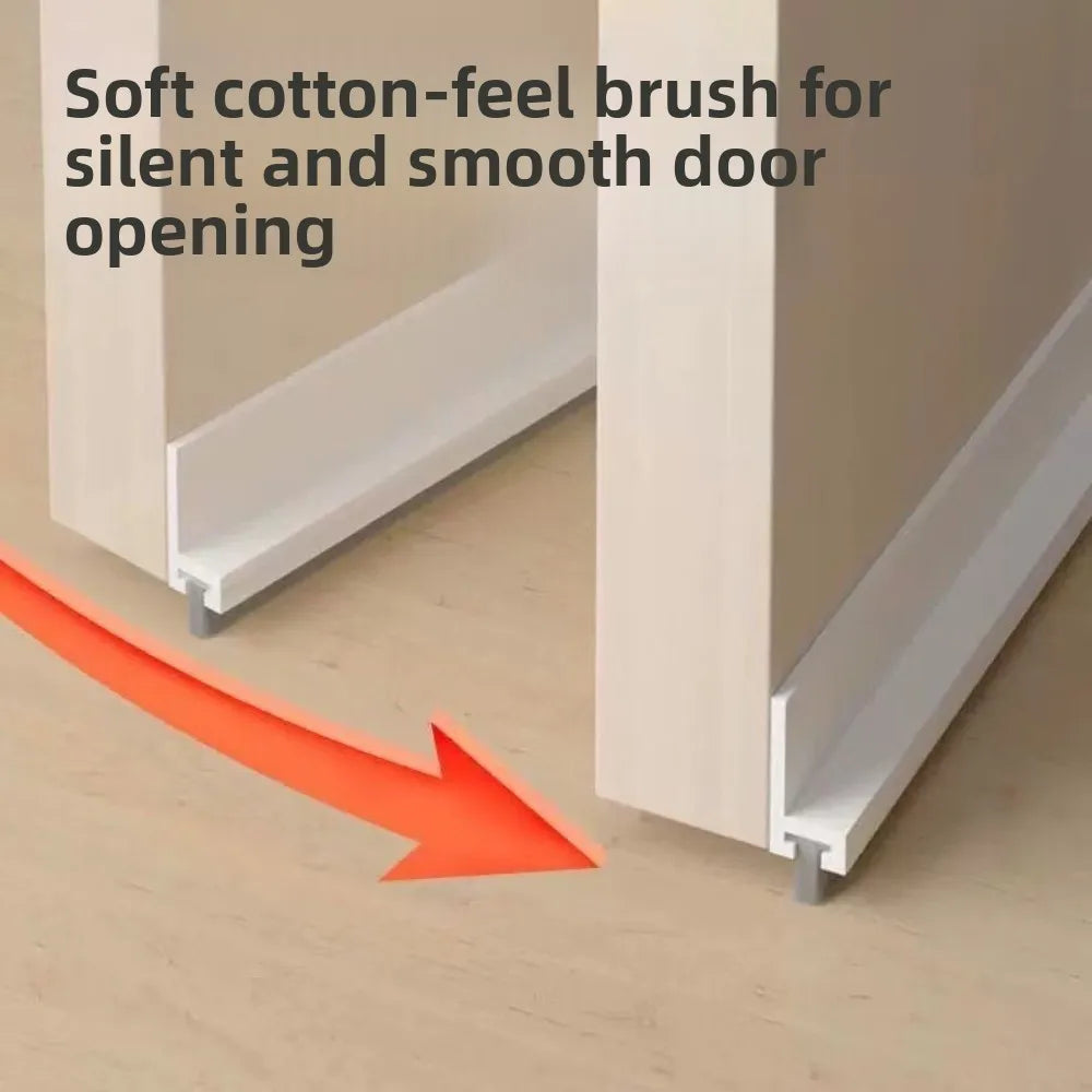 Durable SelfAdhesive BrushSeal Strip 100CM Soundproof Insectproof Weather Strip for Household Door Bottom Use Qme