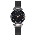 Luxury Women Watches Ladies Magnetic Starry Sky Watch Women Fashion Diamond Quartz Wristwatches reloj mujer zegarek damski Qme black
