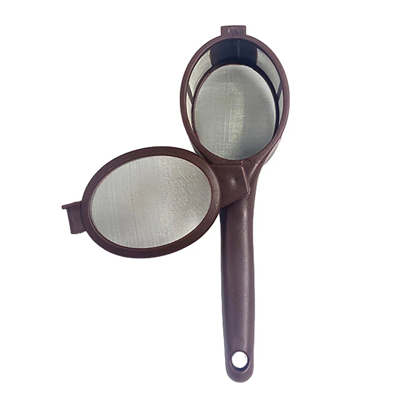 Reusable Loose Leaf Strainer Bag Coffee Capsule Powder Filter Spoon Qme