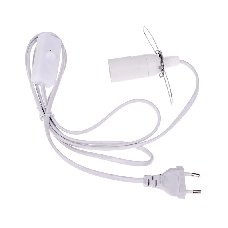 EU Plug E14 Hanglamp Holder Light Bulbs Socket Switch Wire 1 55m Qme