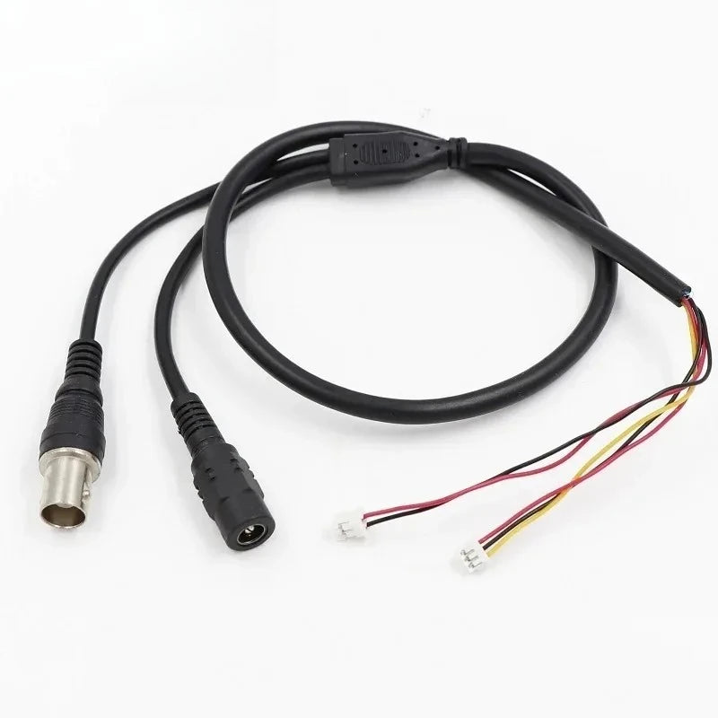 10pcs CCTV Camera 5-core Video Cable With DC Input(2pin 2.0mm) + BNC output(3pin 1.25mm) For CCTV Camera Qme