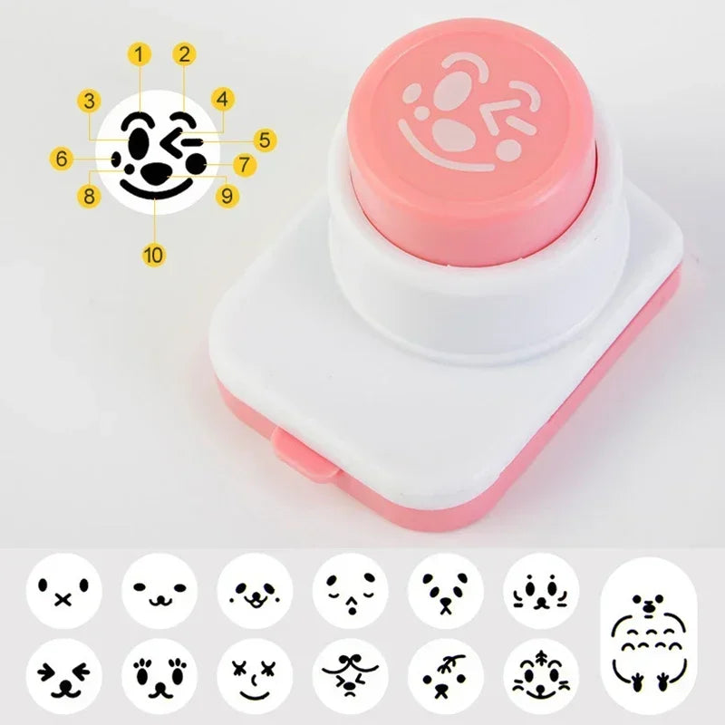 DIY Rice Ball Molds Seaweed Nori Punch Cutter Smile Face Cartoon Rice Ball Onigiri Mould Embossing Device Sushi Mold Bento Decor Qme