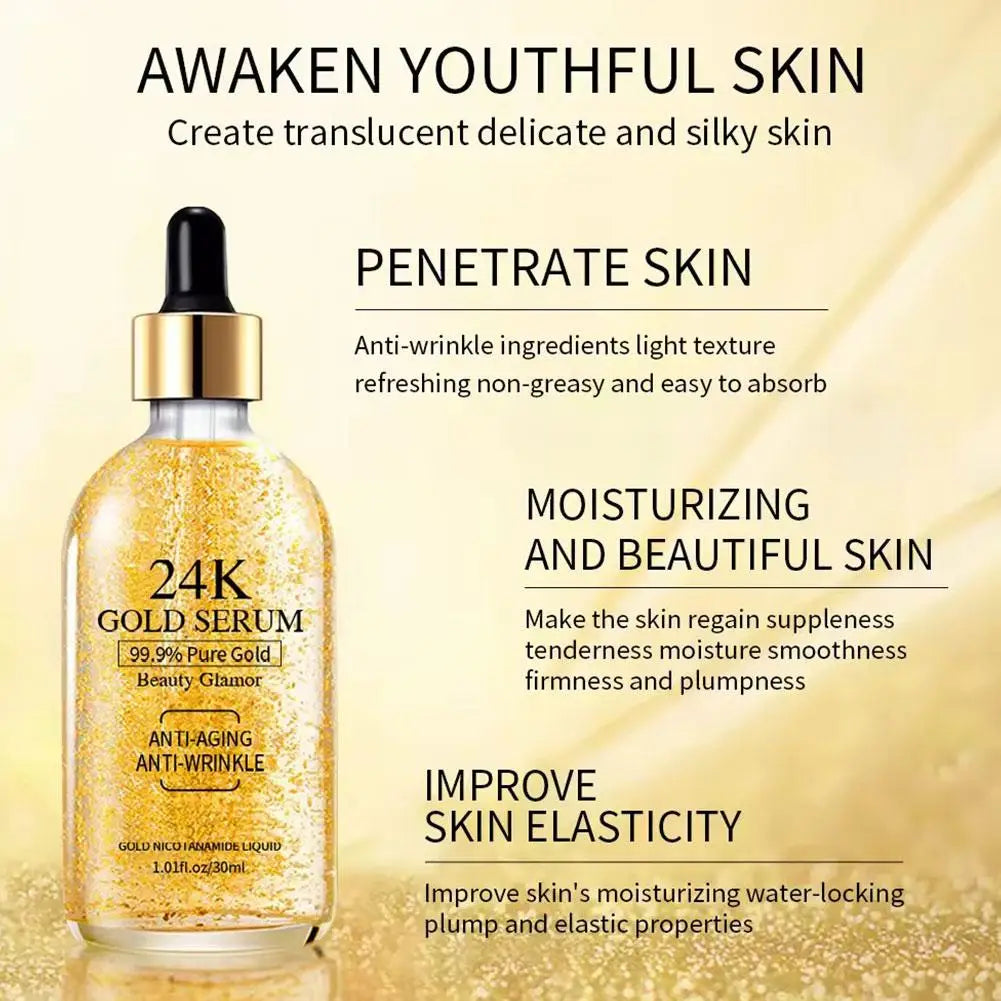 24K Gold Facial Mask Anti-aging Face Moisturizes Skin Helps Reduces Qme