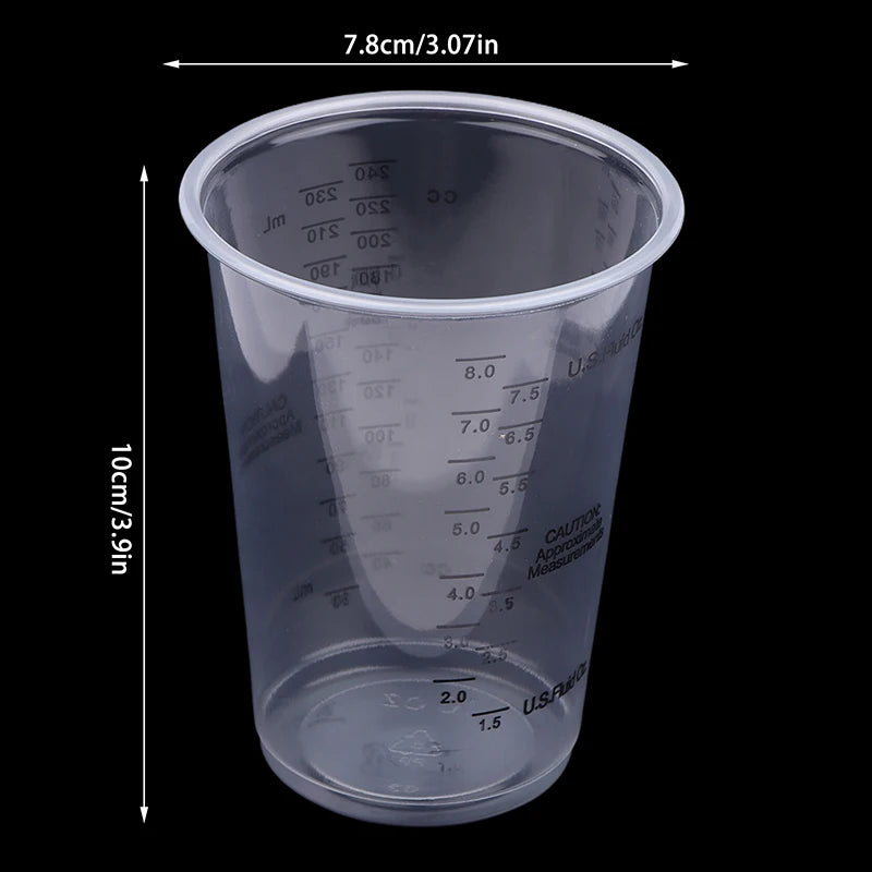 Disposable Plastic Measuring Cups Precise Resin Paint Mixing Cup Epoxy Qme