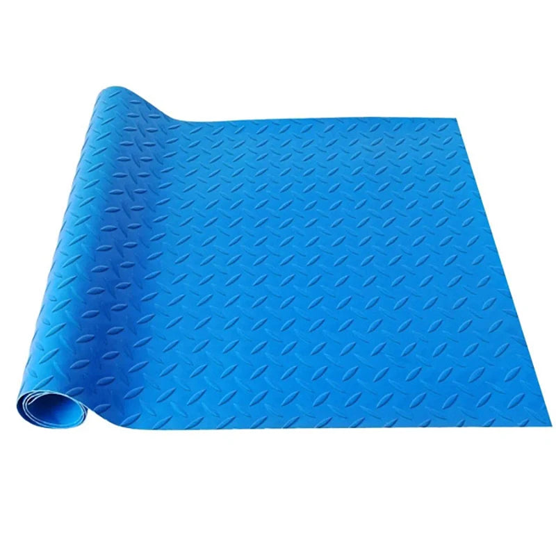 Beef Tendon Rubber Anti-Skid Mat PVC Thickened Corridor Kitchen Oil and Water Resistant Floor Mat Factory Warehouse Plastic Mat Qme Blue-60cmX1m 1pcs