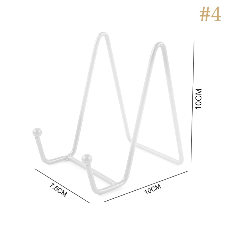 Iron Art Magazine Display Stand Dish Rack Picture Frame Photo Book Pedestal Holder Storage Ornaments Tabletop Art Qme 4