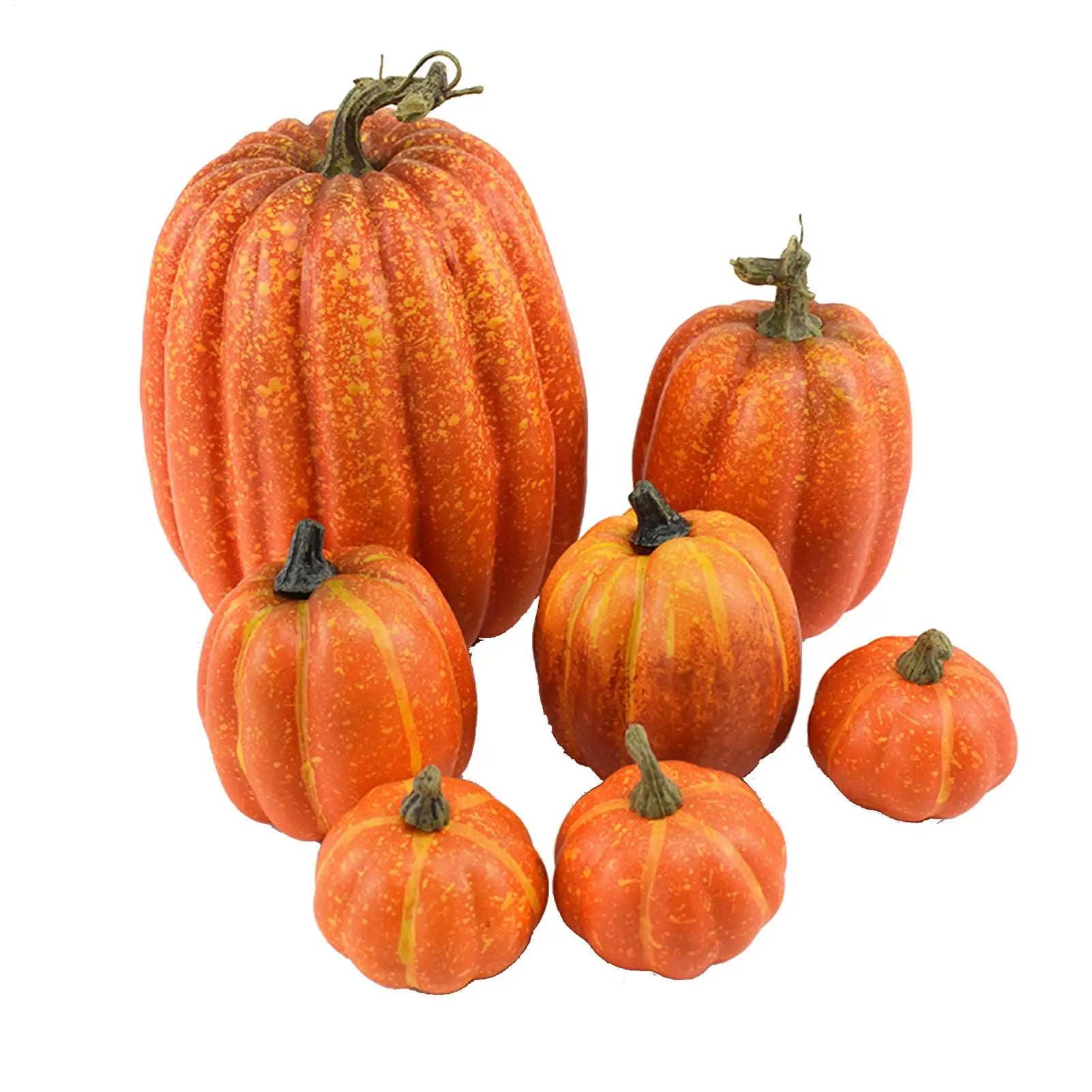 Fake Pumpkin Foam Pumpkins Assorted Sizes Faux Artificial Tabletop Qme