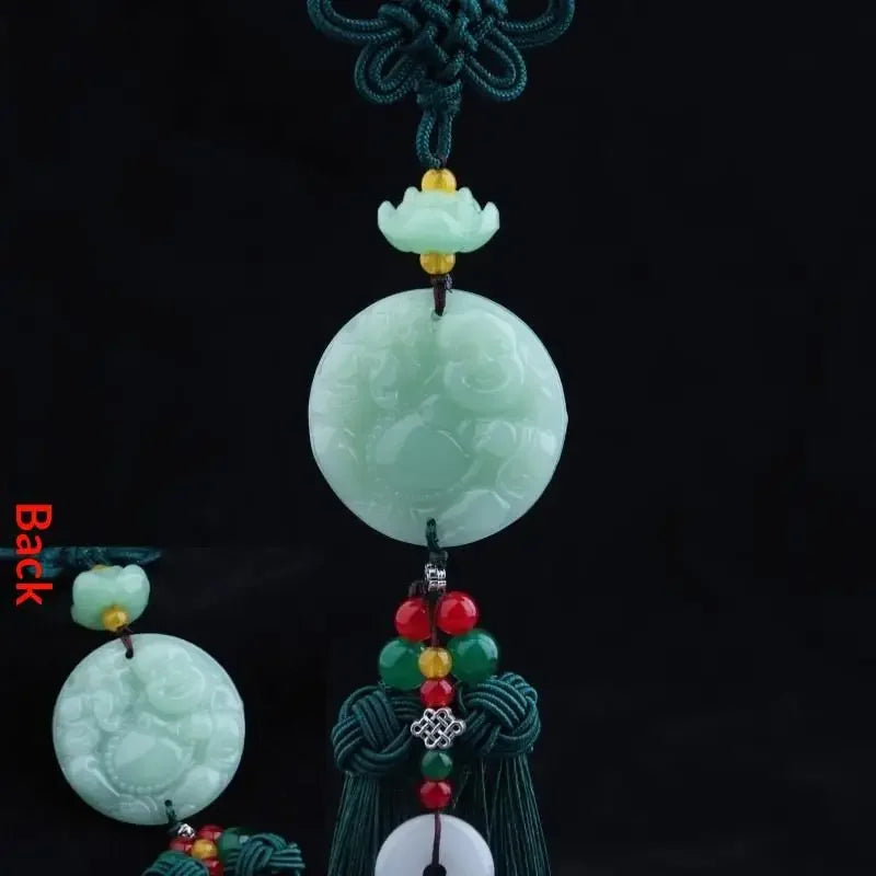 1pc Chinese Luck Car Accessory Rearview Mirror Pendant Suitable For For Asian Culture Decor & Driving Amulet Qme B3