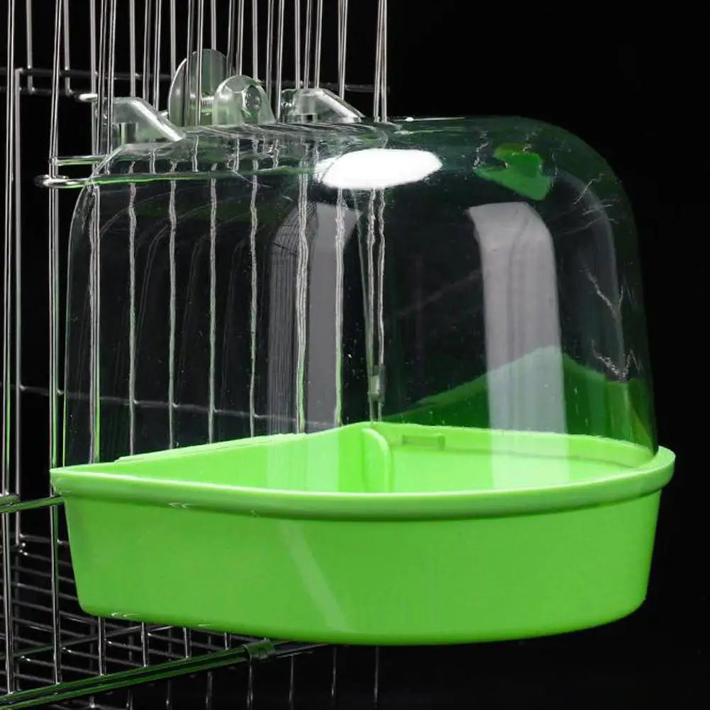 Hanging Bird Bath Is Waterproof Wear-resistant And Easy To Clean Cage-style External Bath For Birds Such As Parrots And Myn Qme