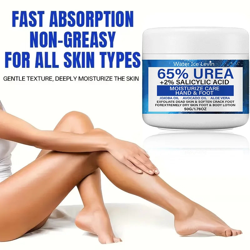 Urea Foot Cream with Salicylic Acid, Moisturizing & Exfoliating for Dry, Cracked Feet Qme