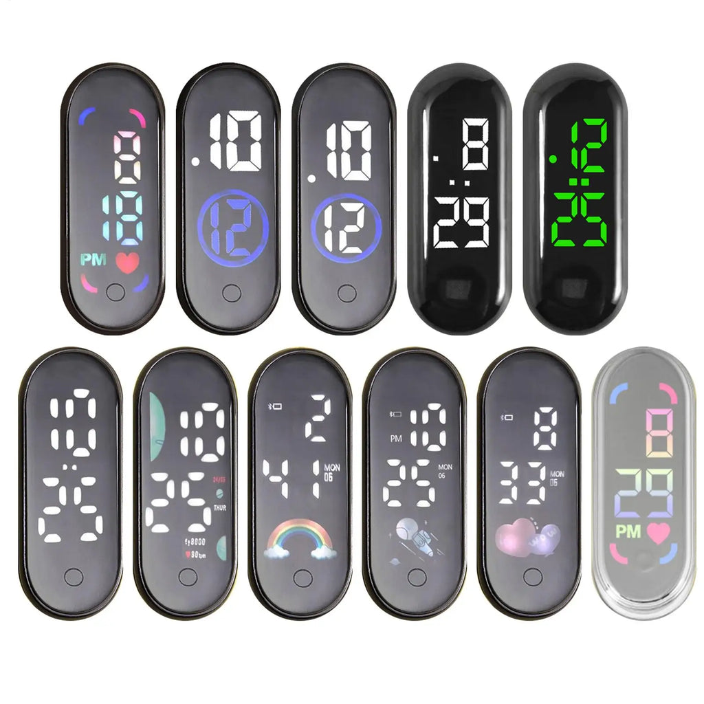 NEW 1pcs Small Digital Clock Waterproof Luminous Mini Digital Clock Adhesive For Sedan Truck Minivan Motorcycles Bike Travel Qme