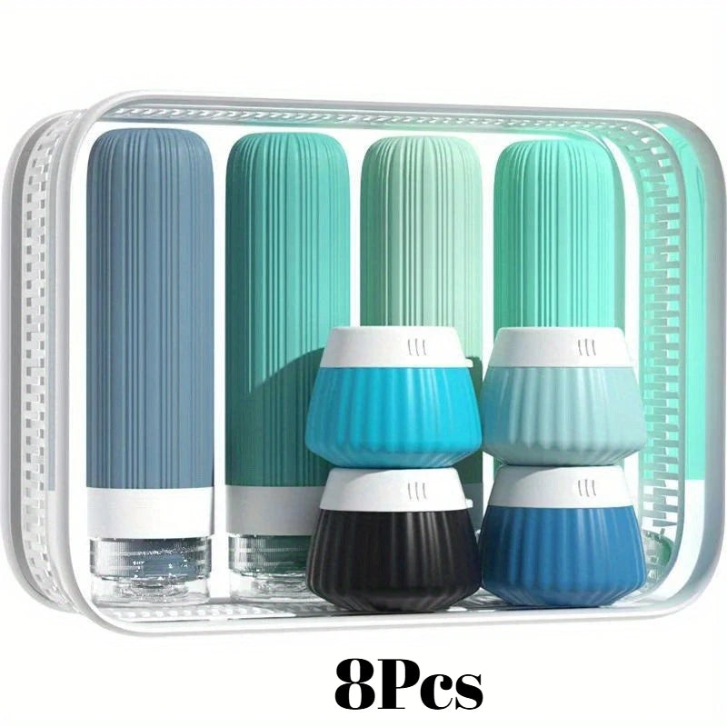 Toiletry Travel Bottle Portable Silicone Toiletries Containers Qme 8Pcs E