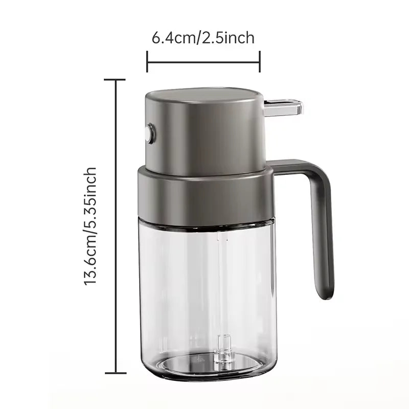 200ml Glass Oil Sprayer For Cooking Press Fine Mist Oil Mister Bottle With Handle Anti-Clog Oil Dispenser For Air Fryer BBQ Sala Qme