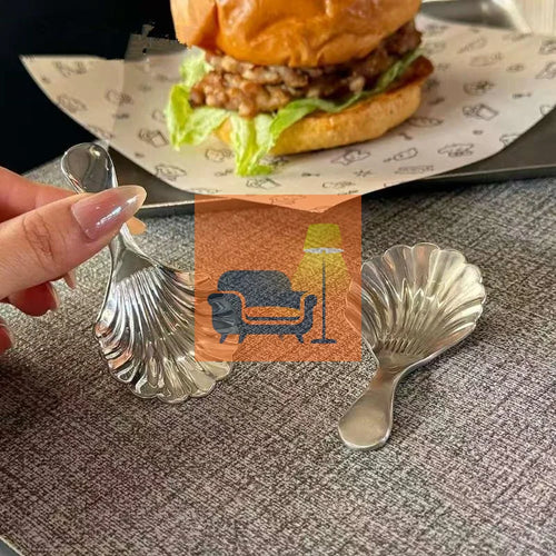 1/2/3Pcs Shell Tea Spoon Stainless Steel Stirring Sundae Coffee Tea Spoons Dessert Stirring Coffee Supplies Mini Small Coffee Qme