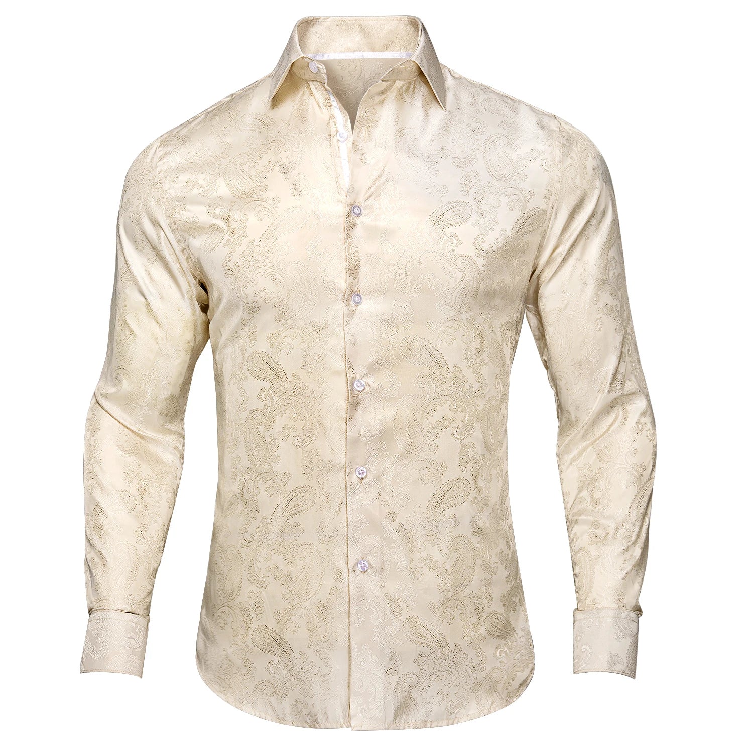 Men's Fashion Business Shirt Purple Paisley Jacquard Pattern Suitable for Everyday Casual Outings Qme CY-1030 XXXL