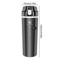 12V/24V 500ml Stainless Steel Car Heating Cup Smart Temperature Control Electric Kettle Stainless Steel Cup Water Warmer Bottle Qme B
