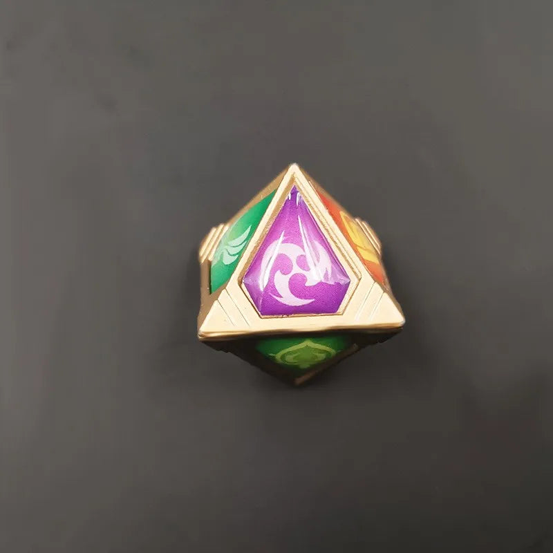 Funny’s Board Game Entity Prop Cosplay Genshin Impact Eye of God Genius Invokation TCG Eight Sided Element Dice Festival Gift Qme Element Dice