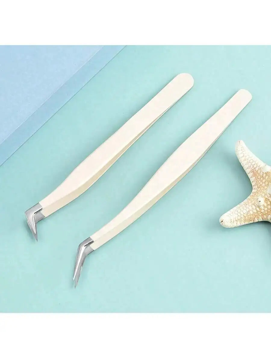 Stainless Steel High-precision Grafting False Eyelash Tweezers Qme