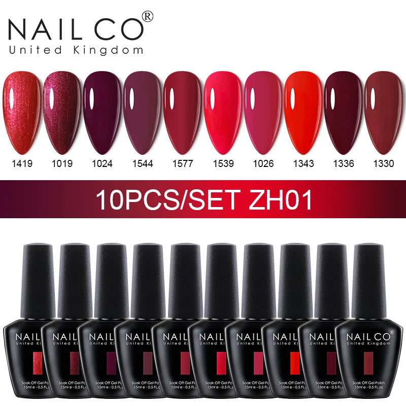NAILCO Jelly Macarone Gel Polish Nail Art All Manicure Semi-permanent Qme NC-10H-ZH01