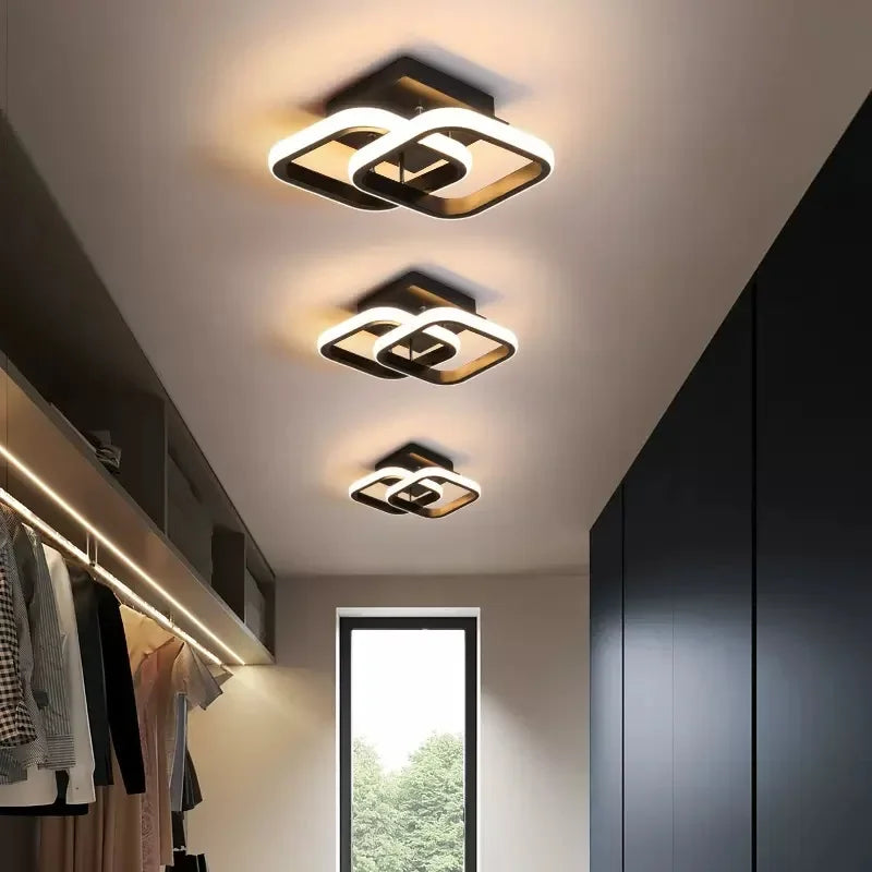 Modern LED Aisle Ceiling Light Chandelier For Corridor Stairs Foyer Balcony Bedroom Bathroom Indoor Lighting Fixtures Luster Qme