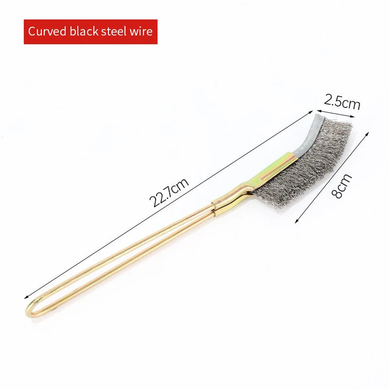 Stainless Steel Wire Brush Gap Groove Cleaning Tools Multi-function Qme Wan Black