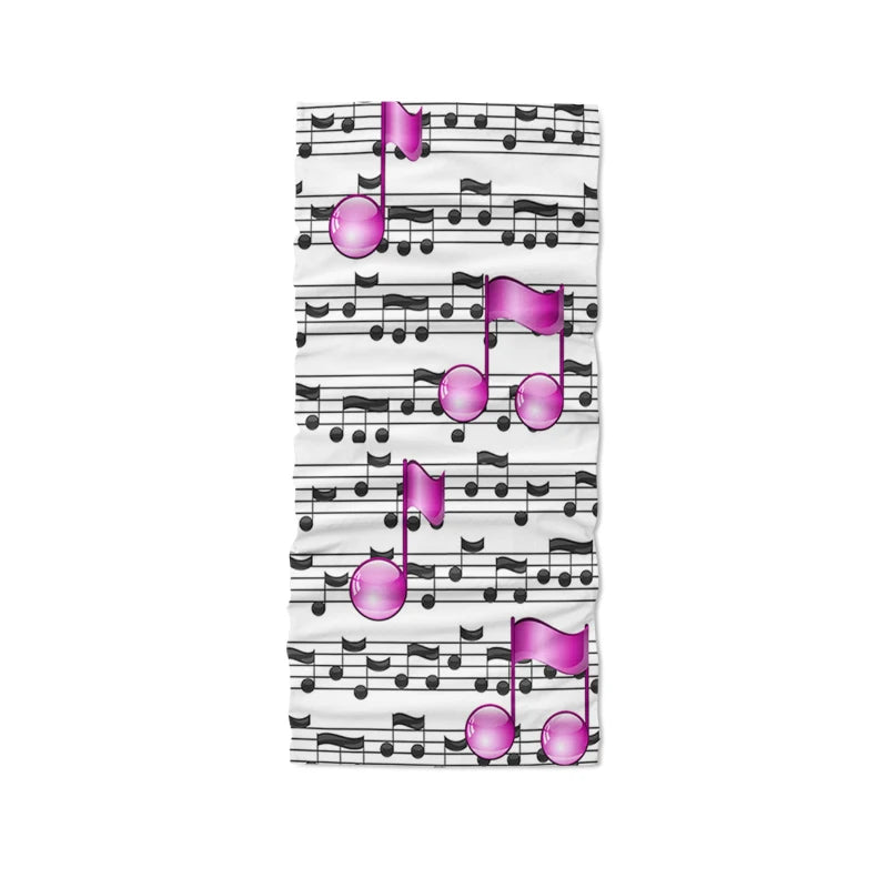 Funny Skull Pumpkin Musical Note Turban Scarf 3d Printing Female Neck Qme style4 One Size >8Y