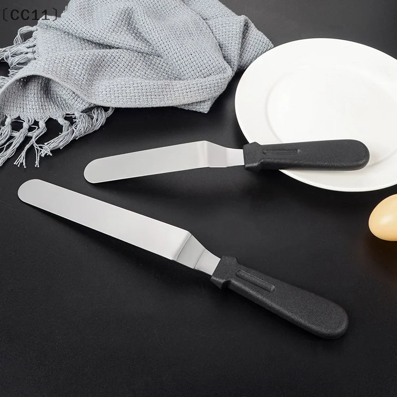 CC11Stainless Steel Cream Spatula Baking Tools 6 8 10 12 Cake Qme