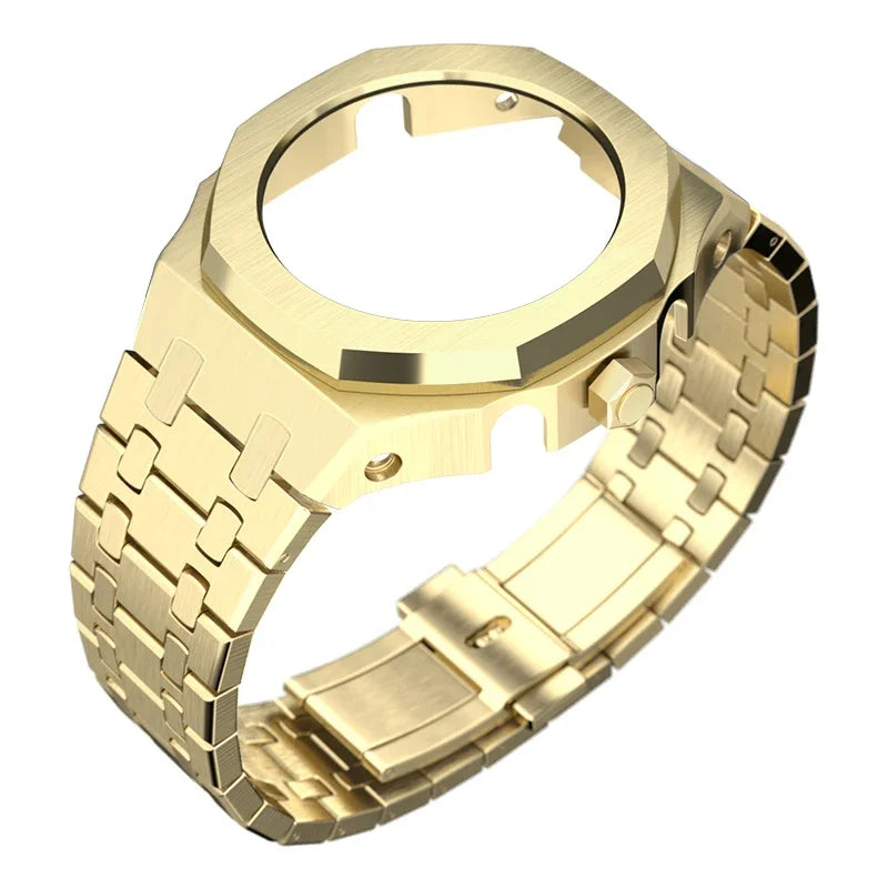 GEN5 GEN4 Modification GA2100 Metal Bezel for Casioak GMAS2100 Mod Kit 4th 3rd Generation Steel Watch Case Strap GA2110 GAB2100 Qme gold For GA-2100