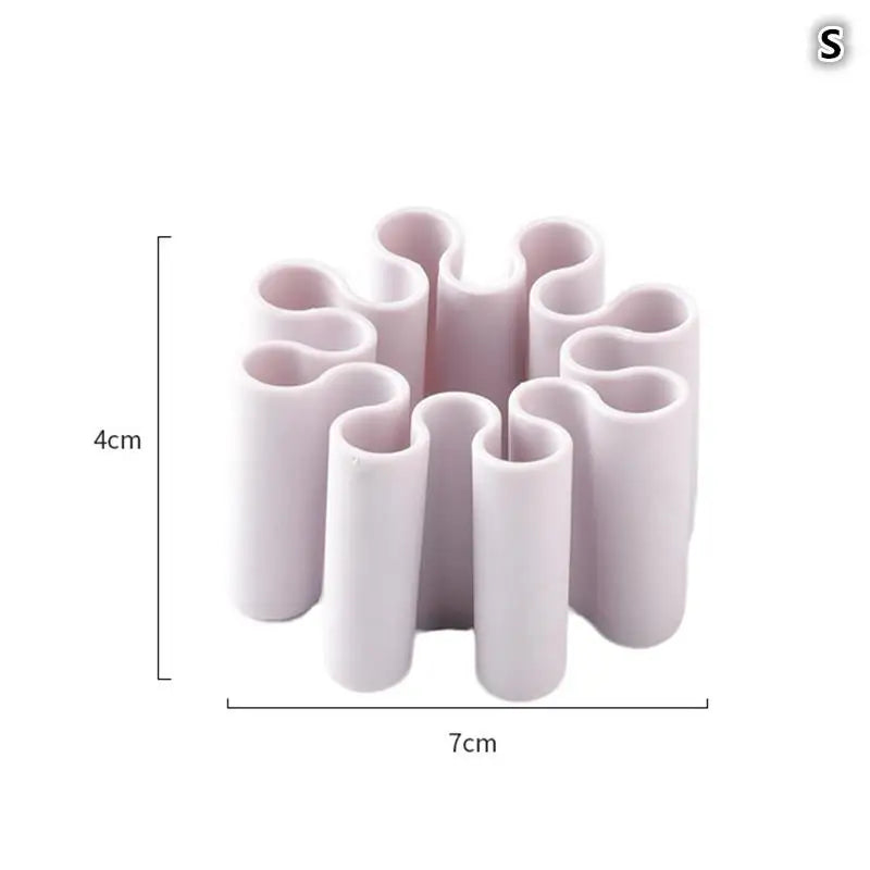 Creative Durable Desktop Brush Holder Pencil Paint Brushes Silicone Qme Small Purple