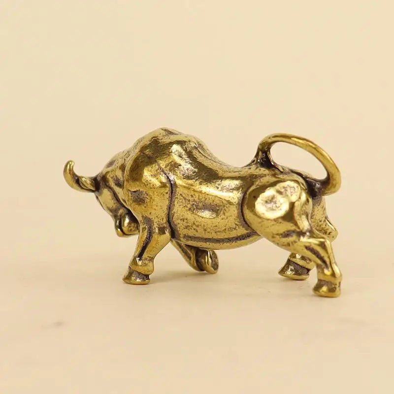 Figurine Miniature Ornament Brass Bullfighting Statue Home Office Qme