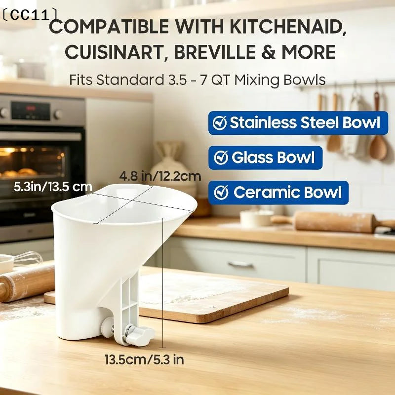Flour Funnel Kitchen Mixer Accessories Attachments Universal Wide Qme