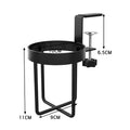 Table Storage Rack Desk Cup Holder Shelf Universal Fixed Coffee Mugs Qme Black