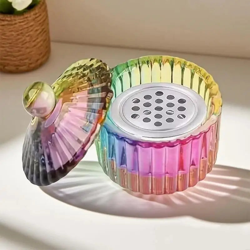 Colorful Crystal Acrylic Powder Liquid Nail Cup Lid Ideal DIY Art At Qme Default Title