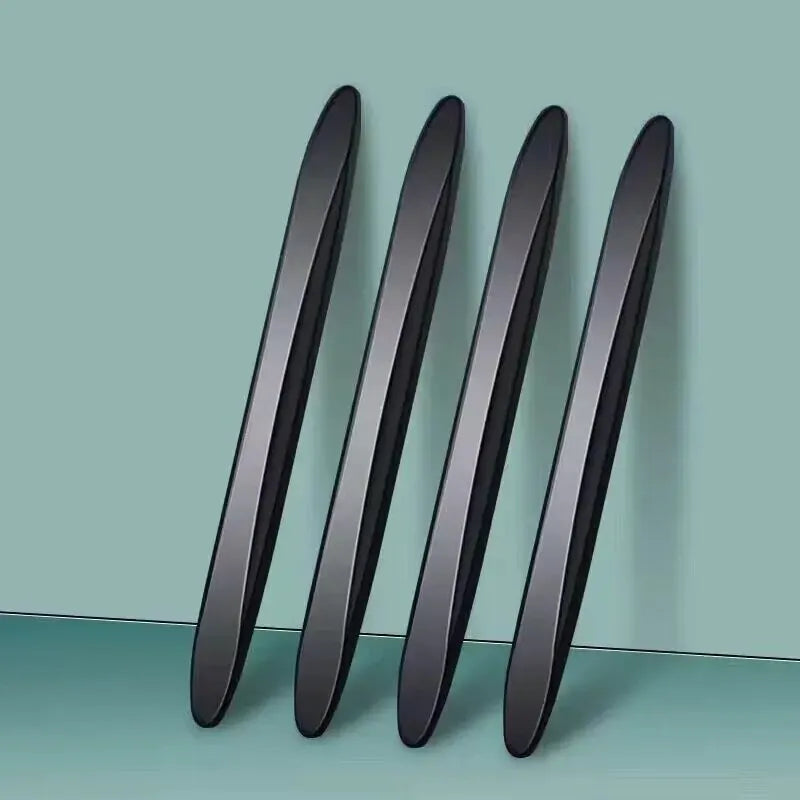4PCS Car Door Anti-Collision Strip Invisible Universal Edge Guard Scratch Car Protector Stickers Decoration Strip Car Accessory Qme black