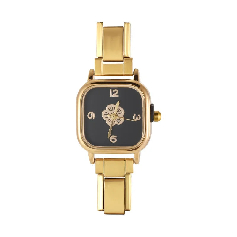 Fashion Women's Stainless Steel Square Flowers Watch Round Moon Sun High Quality Watch Bracelet For Friend Birthday DIY Bracelet Qme Style 3