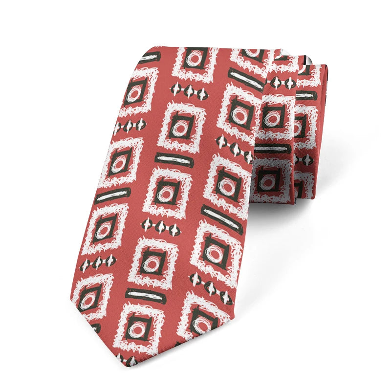 Funny Skull Print Tie Unisex Casual Creative Novelty Men's Fashion Qme style6